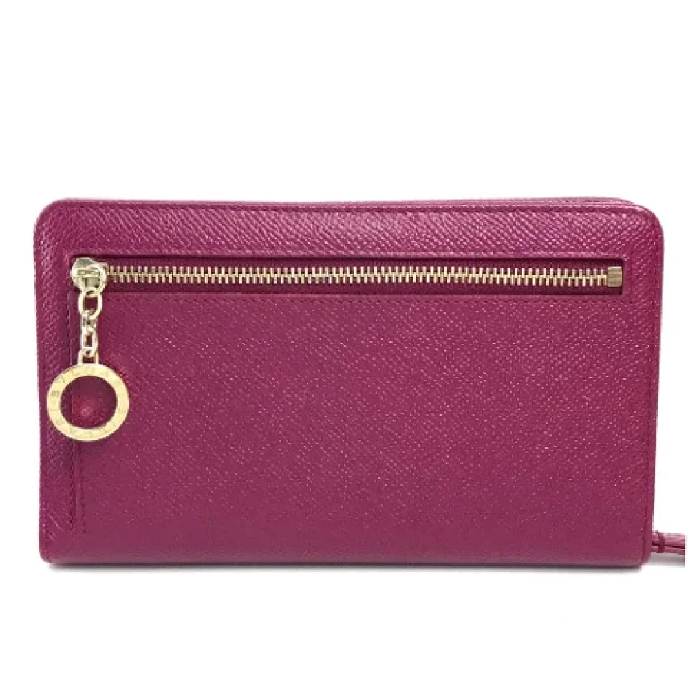 Bvlgari Vintage Pre-owned Leather wallets Pink Dames