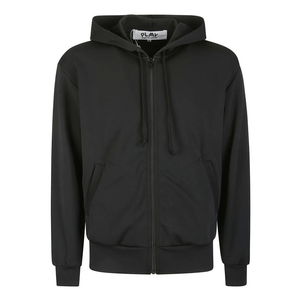 Comme des Garçons Play Zwarte Hoodie met Hartdetail Black Heren