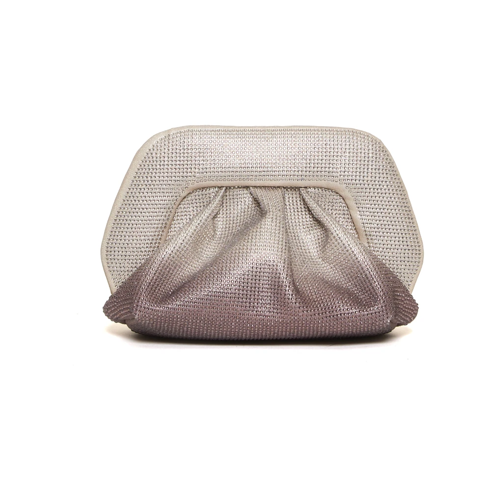THEMOIRè Zilveren Roze Strass Clutch Pink Dames
