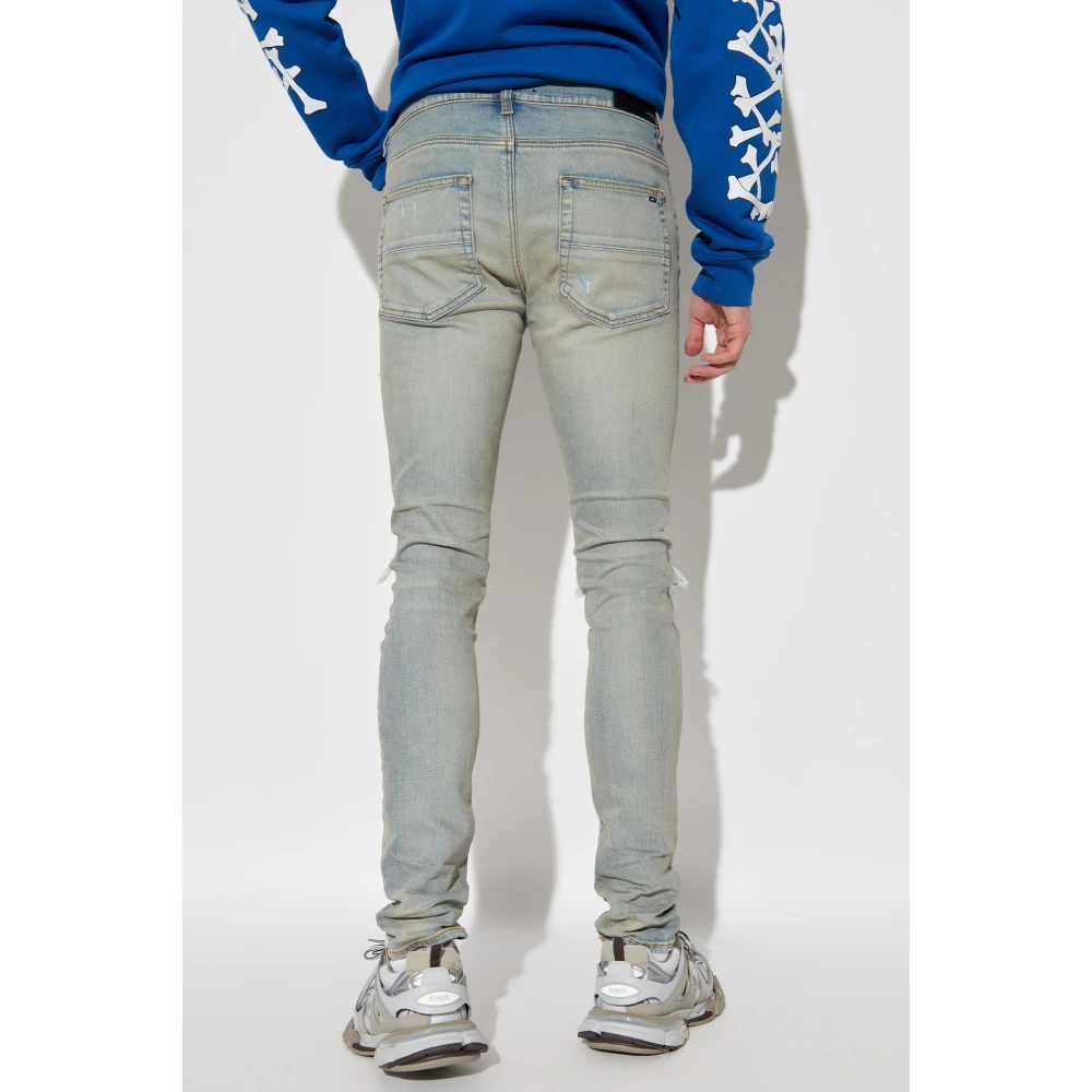 Amiri Jeans met logo Blue Heren
