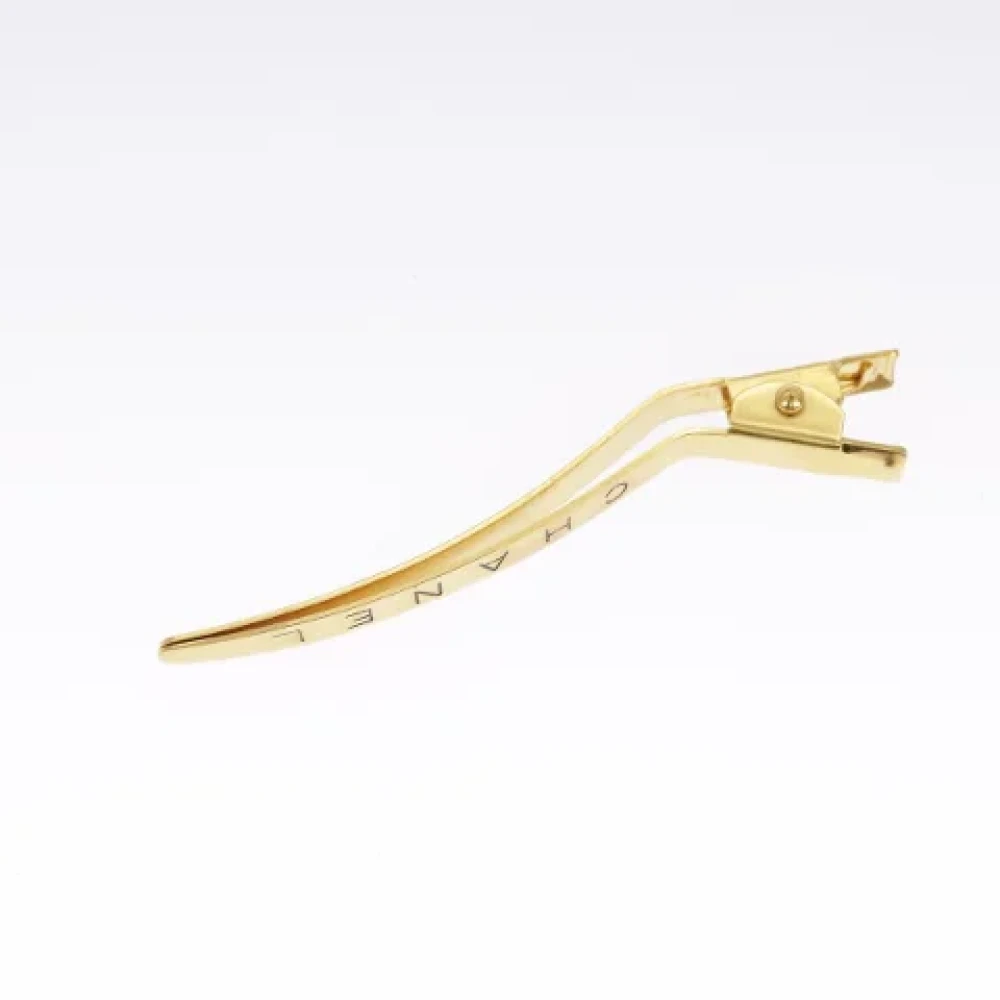 Chanel Vintage Pre-owned Metal hair-accessories Yellow Dames