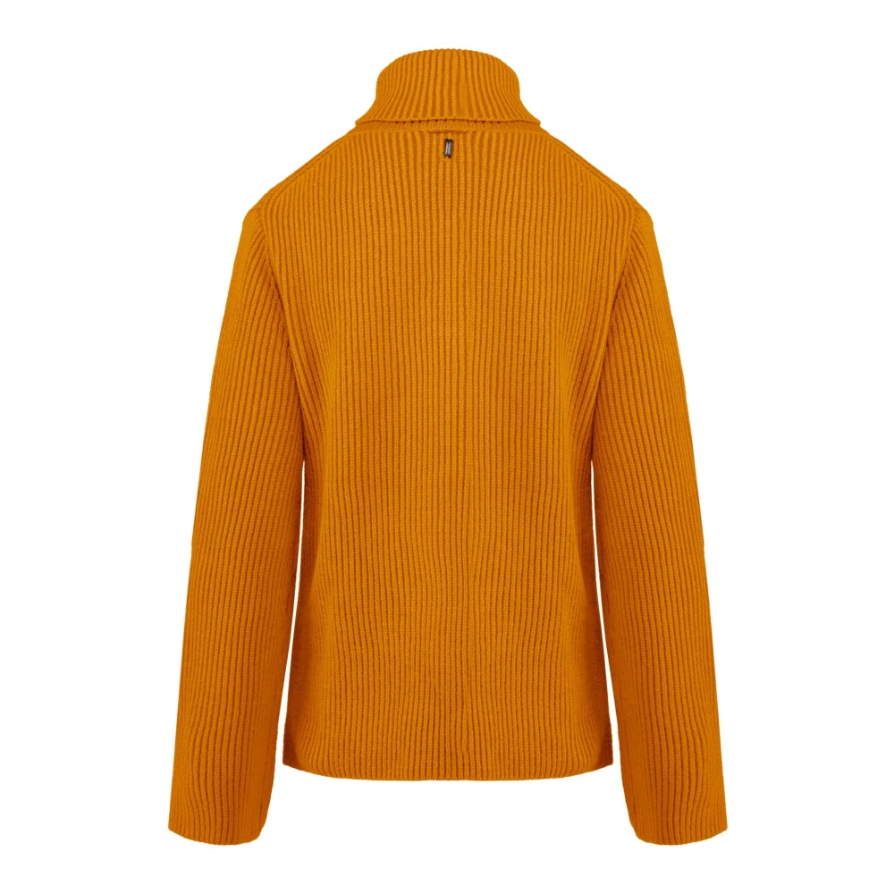 BomBoogie Geribbelde Wol Turtleneck Winter Essential Yellow Dames
