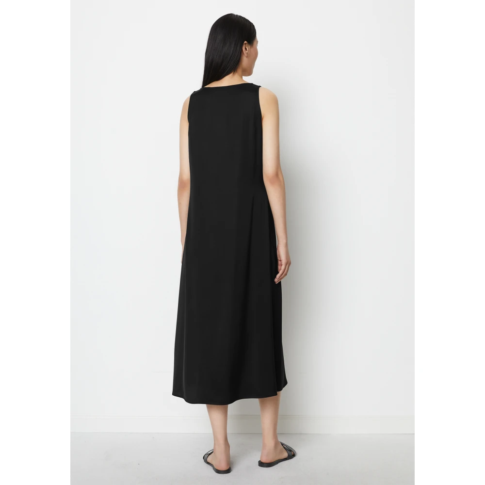 Marc O'Polo Satijnen jurk gevormd Black Dames