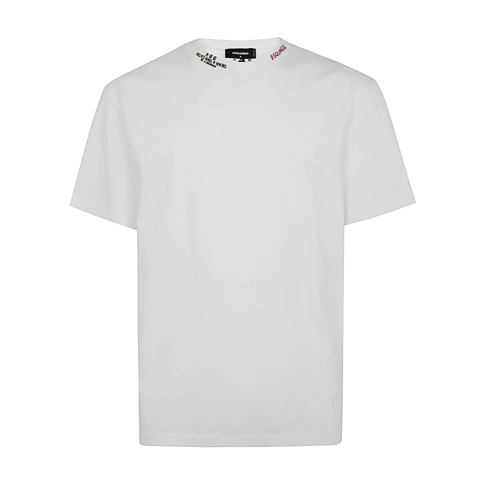 Dsquared2 Witte Katoenen T-Shirt White Heren