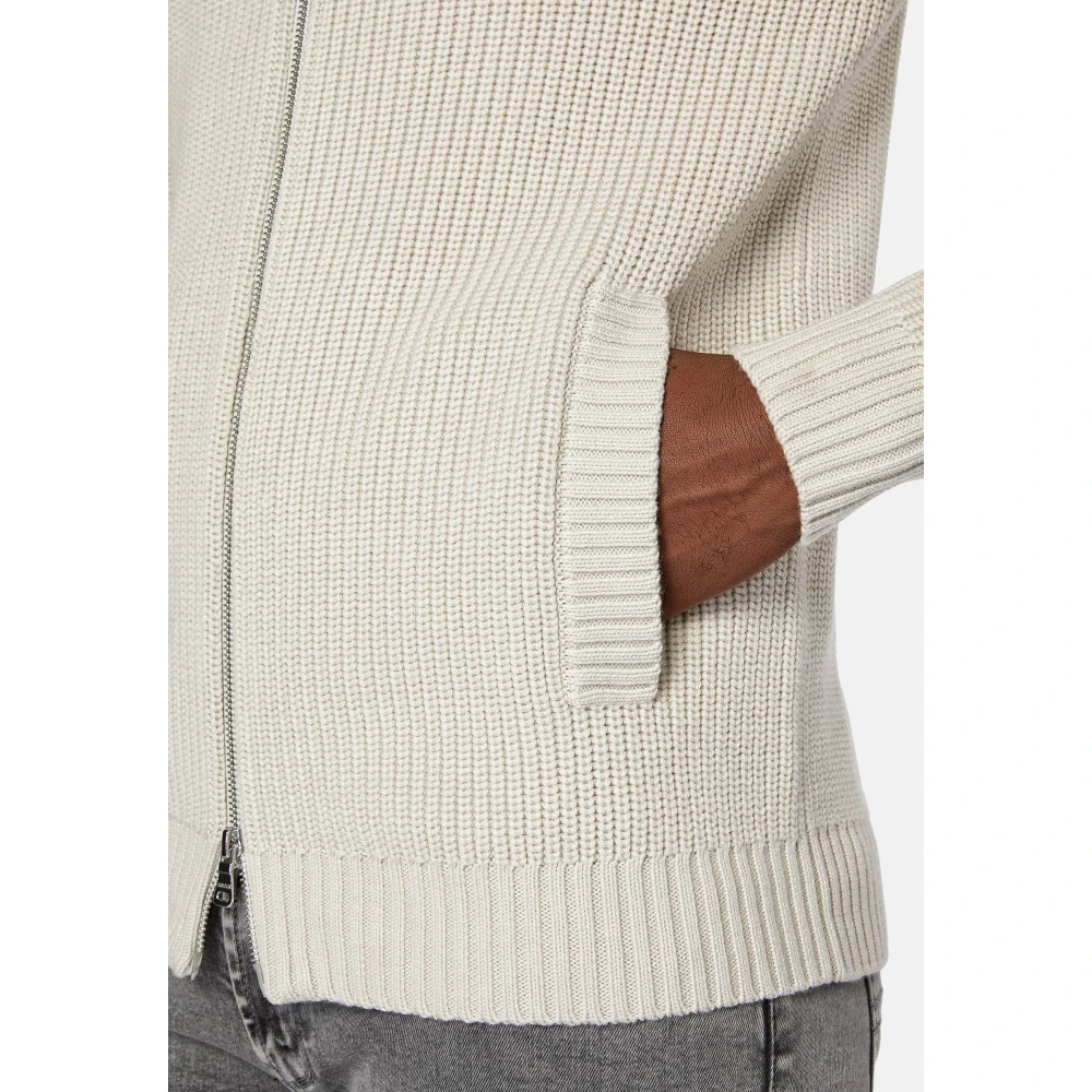 Boggi Milano Full-Zip Jumper Beige Heren