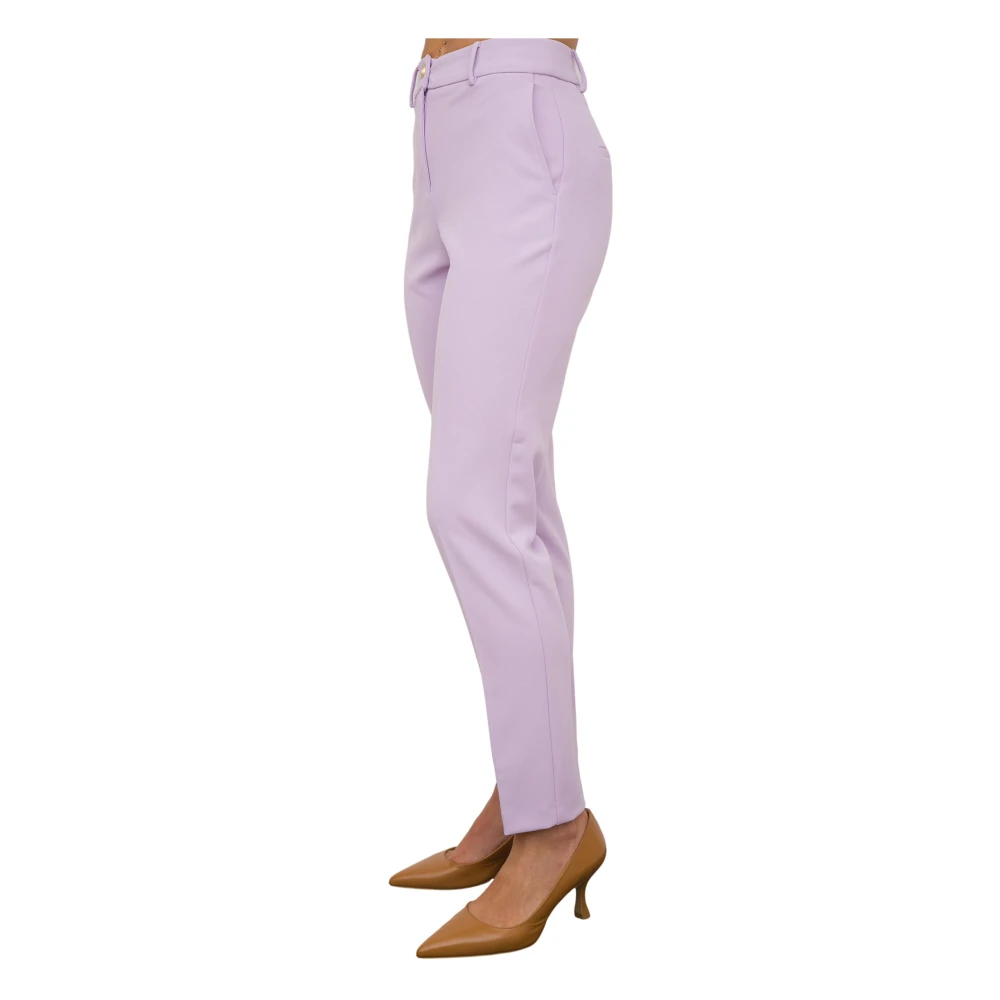 Nenette Slim-fit Trousers Purple Dames