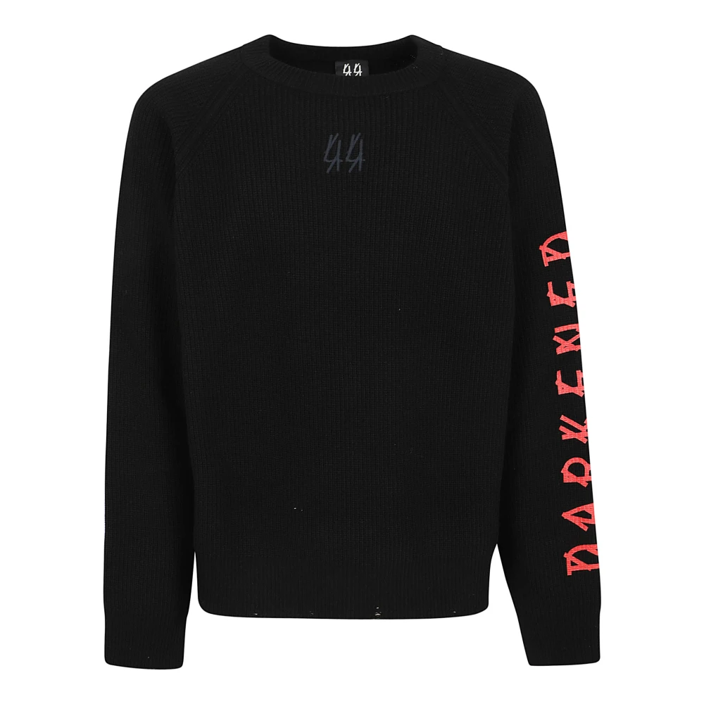 44 Label Group Zwarte Sweater Aw24 Herenmode Black Heren