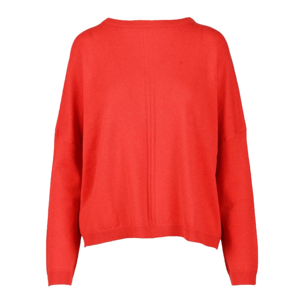 Absolut Cashmere Kasjmier Wolmix Trui Red Dames