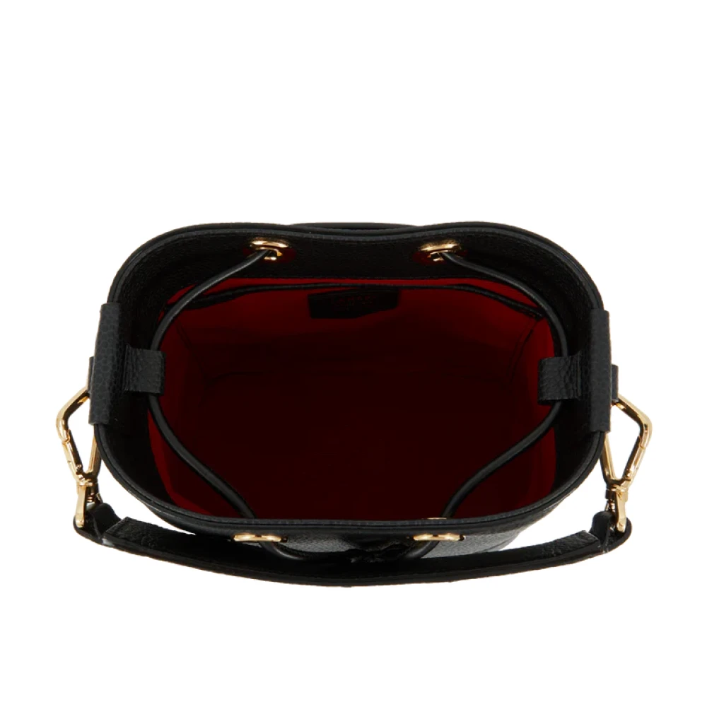 Lancel Zwarte Leren Bucket Bag Black Dames