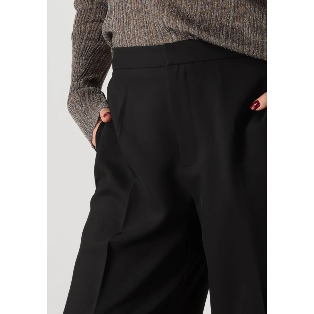 MOS MOSH Elegante Zwarte Pantalon voor Vrouwen Black Dames
