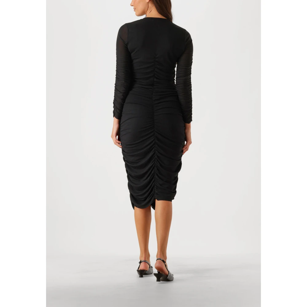 Co'Couture Zwarte Mesh Jurk Elegante Charme Black Dames