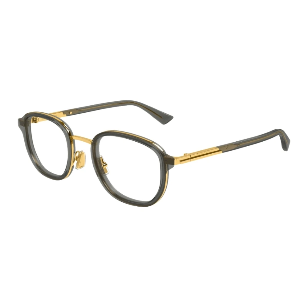 Bottega Veneta Panthos Metalen Frame met Acetaat Cirkel Gray Unisex