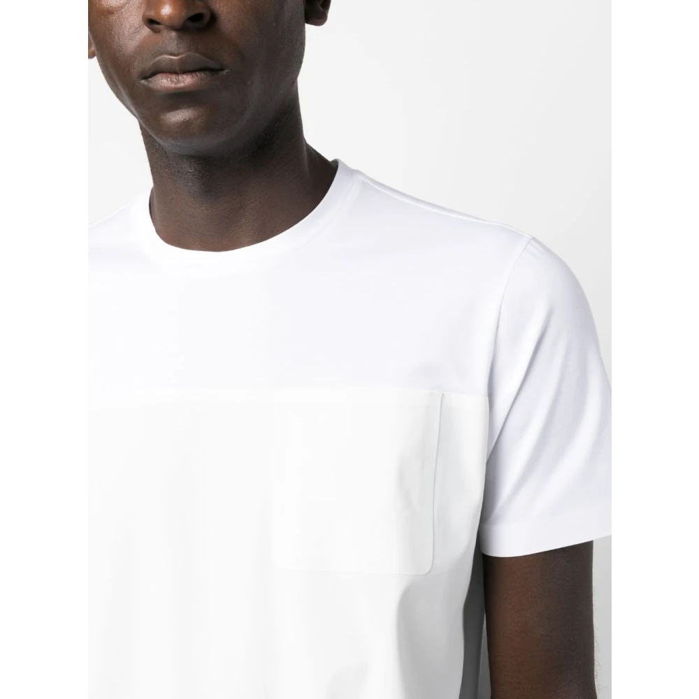 Herno Witte T-shirt met Zakje White Heren