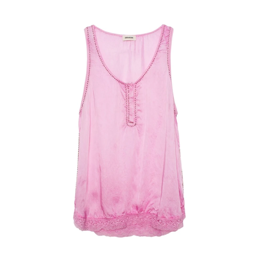 Zadig & Voltaire Studded Button-Front Camisole Pink Dames