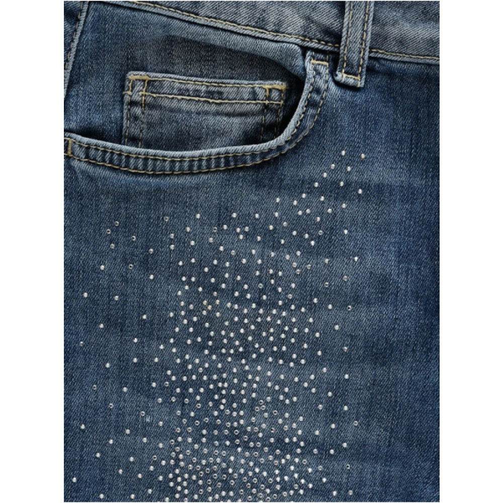 Liu Jo Divine Skinny Jeans met strass Blue Dames
