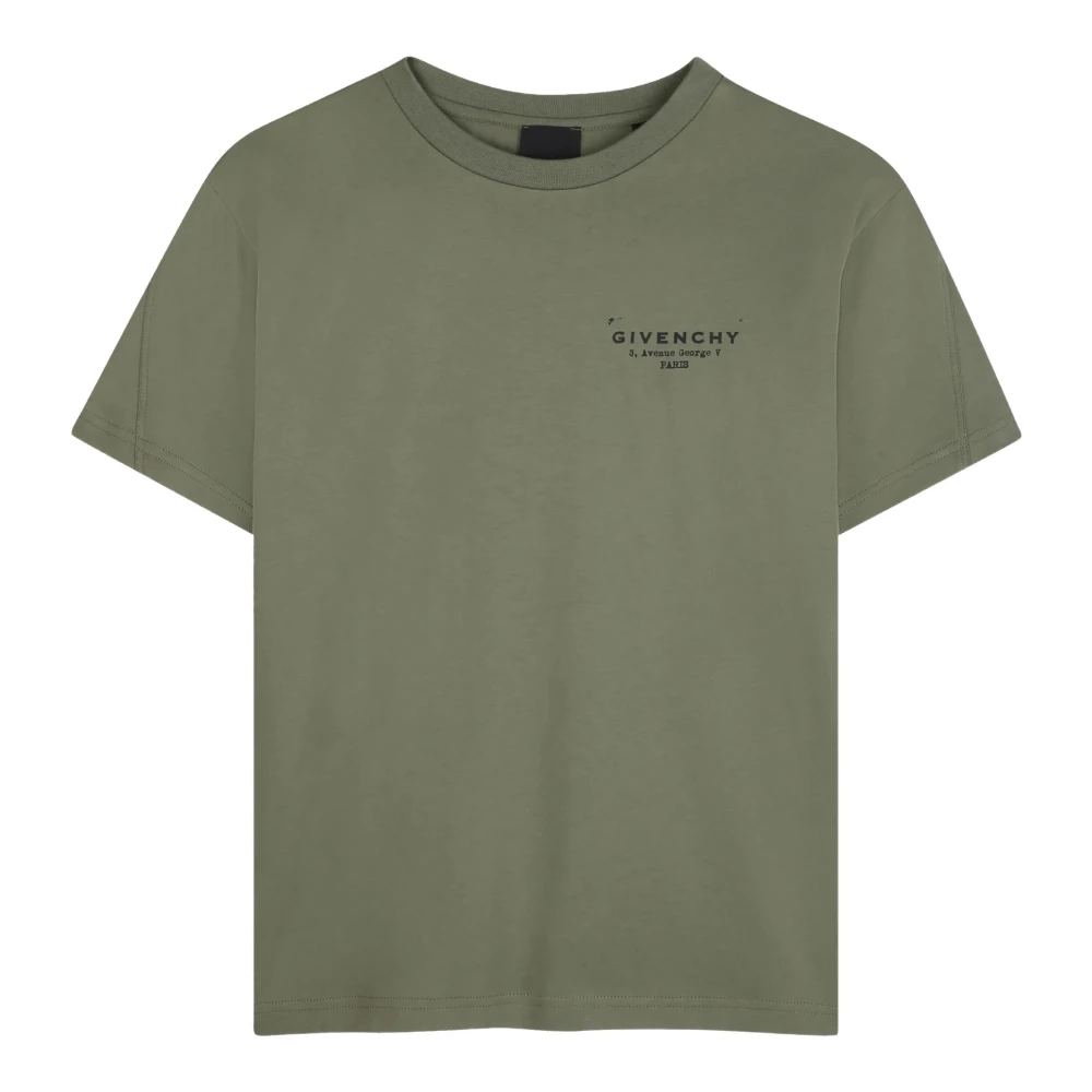 Givenchy Men's Green Stamp T-Shirt