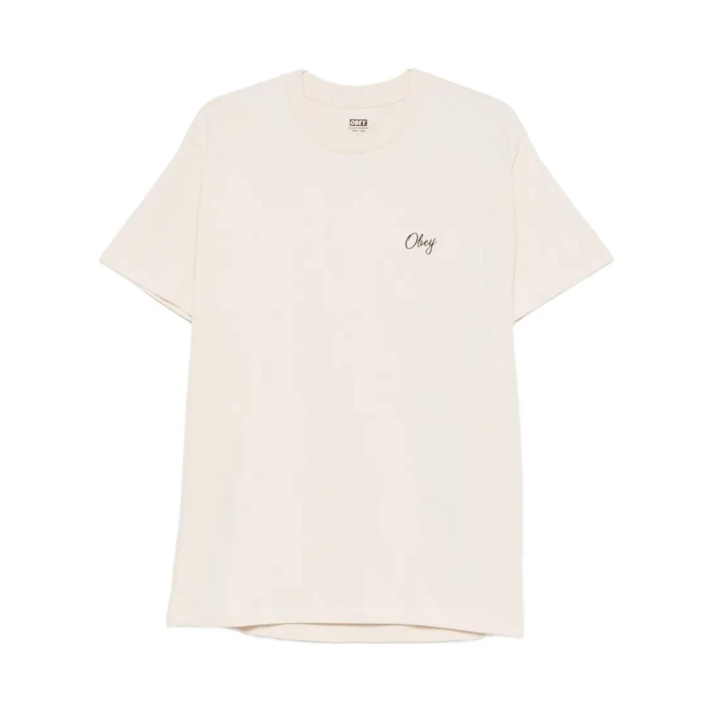 Obey Herr Beige Toppar M, Paper Rose Tee