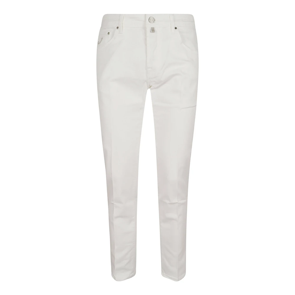 Jacob Cohën Luxe Donkerblauwe Jeans White Heren