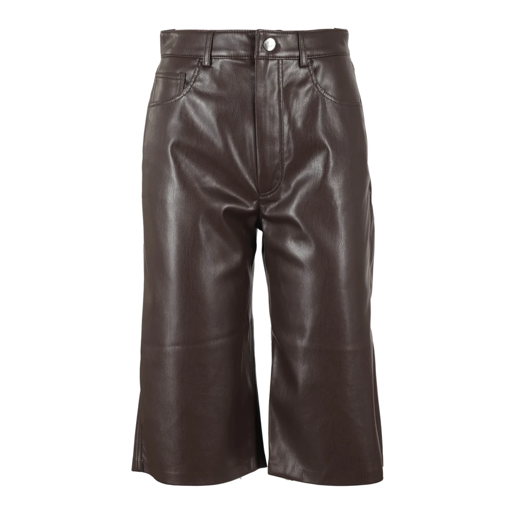 Nanushka Hoge kwaliteit katoenen lange shorts voor vrouwen Brown Dames