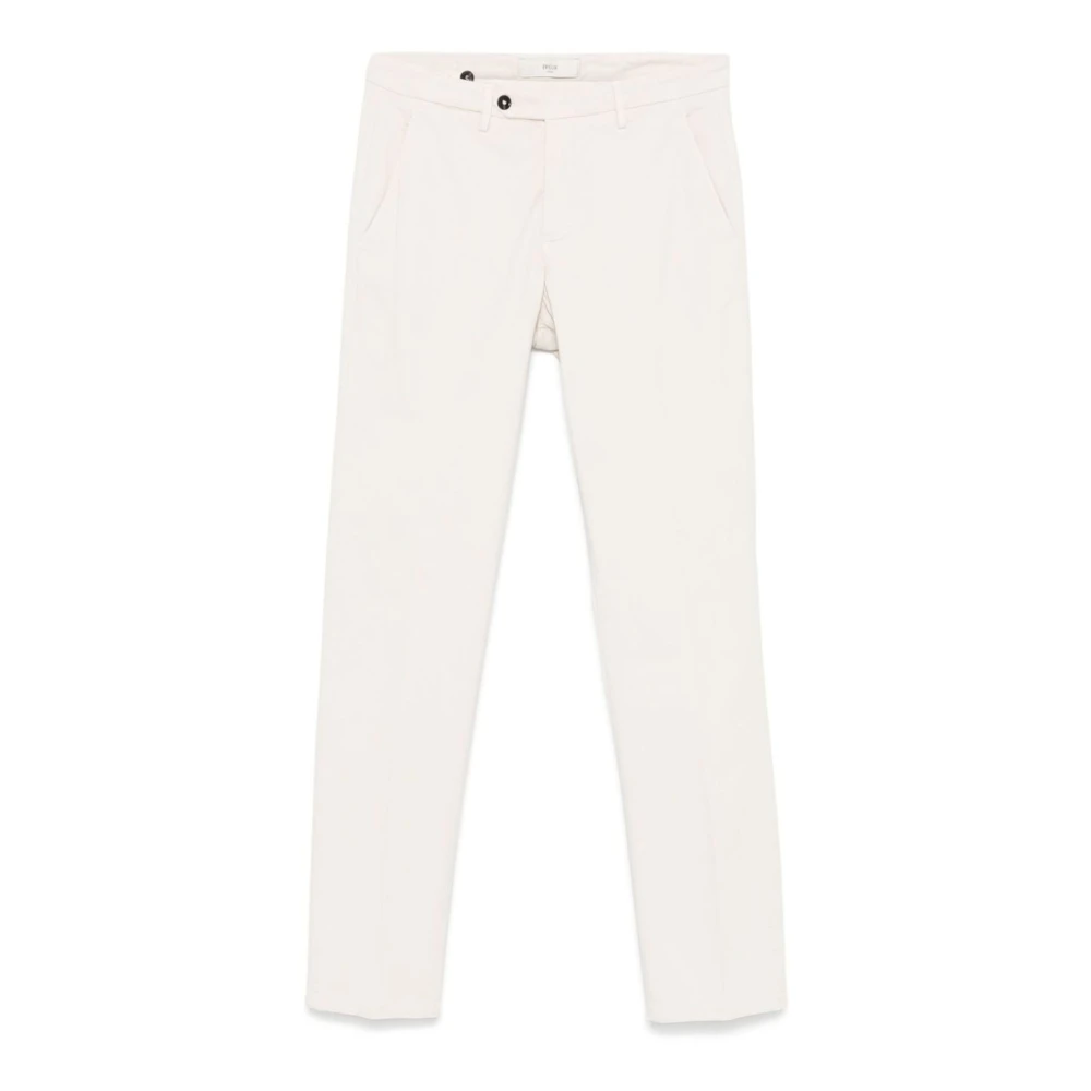Briglia Witte Katoenen Chino met Zakken White Heren