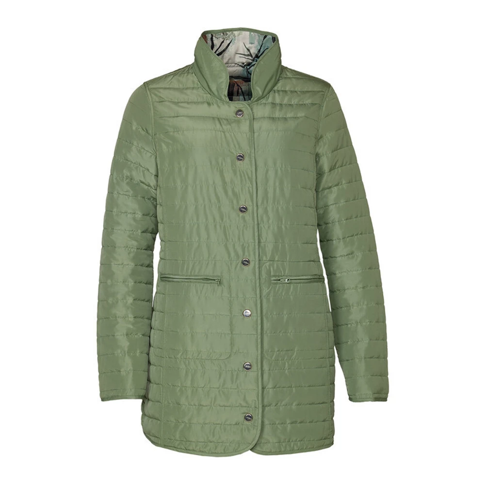 Danwear Omkeerbare jas met opstaande kraag Green Dames