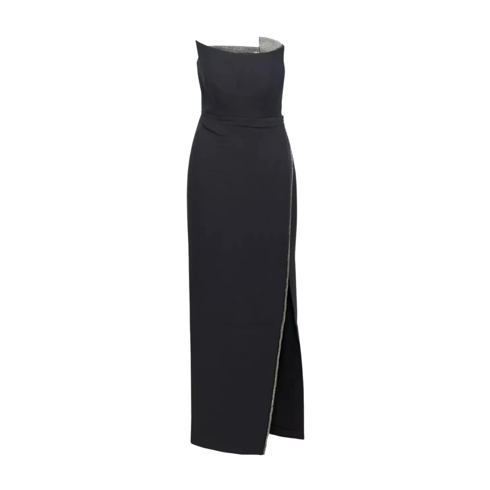 Roland Mouret Zwarte Maxi Jurk met Split Black Dames