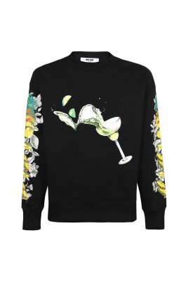 sweatshirt-en-coton-avec-col-cotele