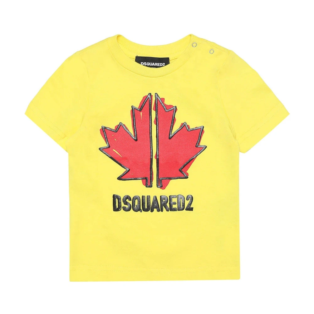 Dsquared2 Boys Yellow Sport Edtn.05 Sweatshirt - Kids Short Sleeve T-Shirts - 6 M - Kids