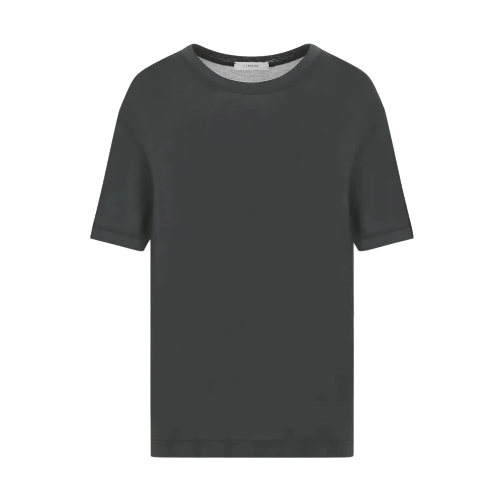 Lemaire Grijze Zijden Crew Neck T-shirt Gray Heren