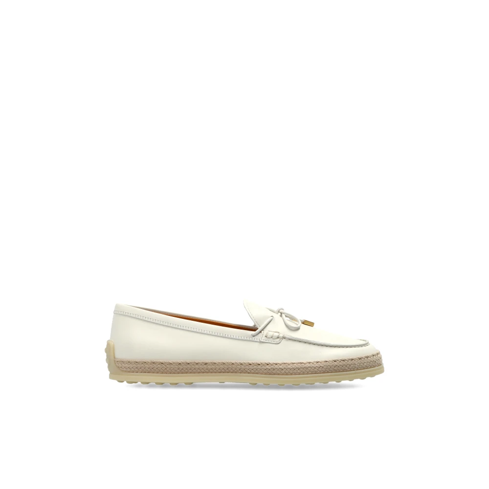 Tod's Women's Beige Leather Loafers - Loafers - 7 Uk - Shoes