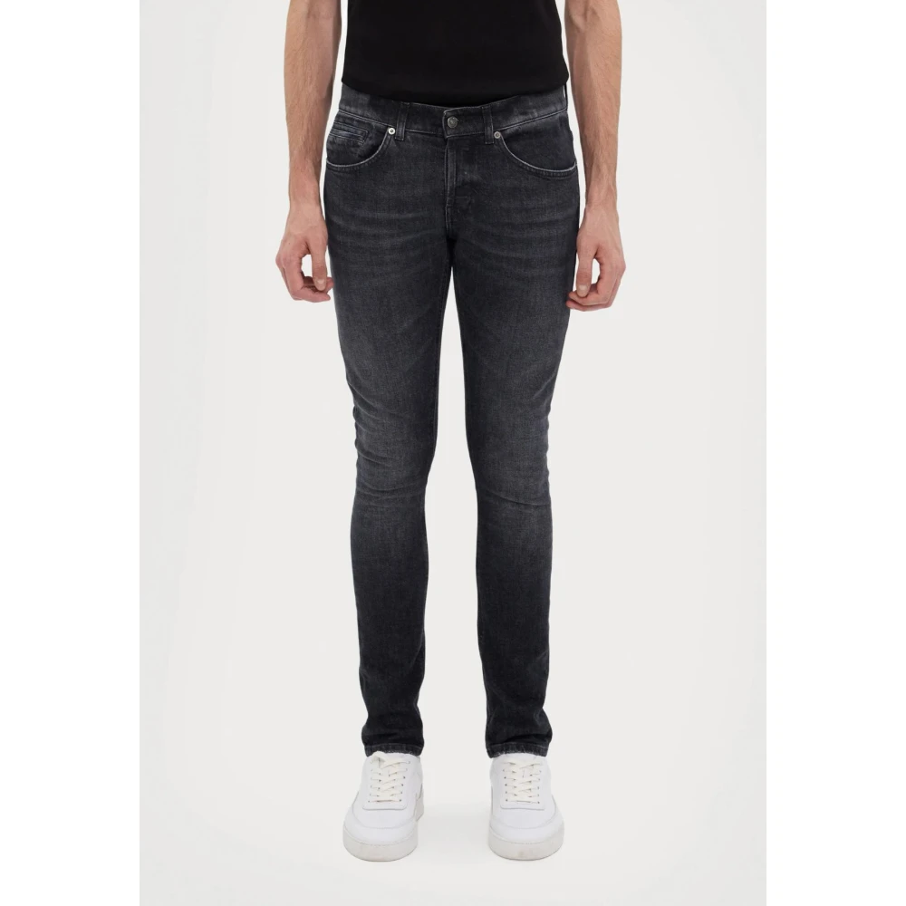 Dondup Slim Fit Denim Jeans in Zwart Black Heren