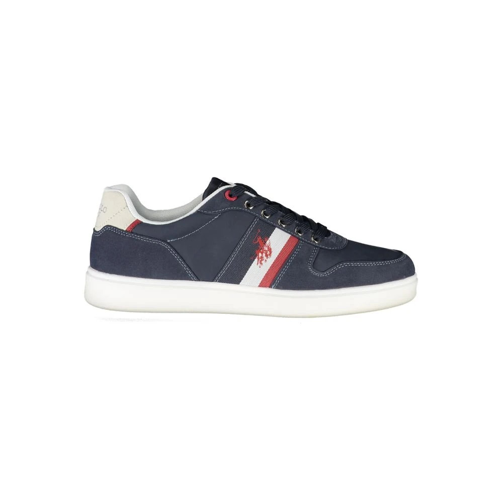 U.s. Polo Assn. Men's Blue Sporty Lace-Up Sneakers With Contrast Details