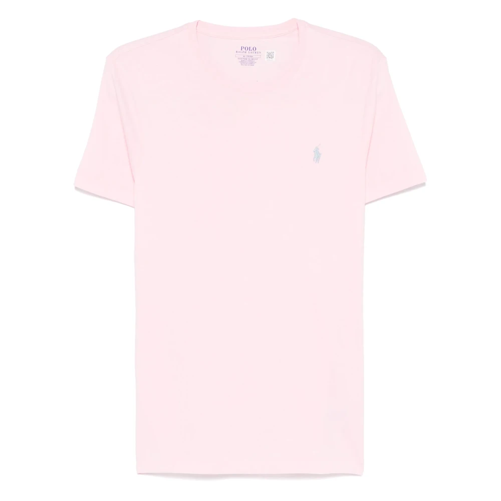 Polo Ralph Lauren Geborduurde Slim Fit Katoenen T-shirt Pink Heren