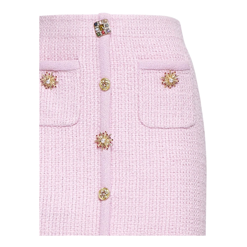 Self Portrait Roze Plooirok Pink Dames