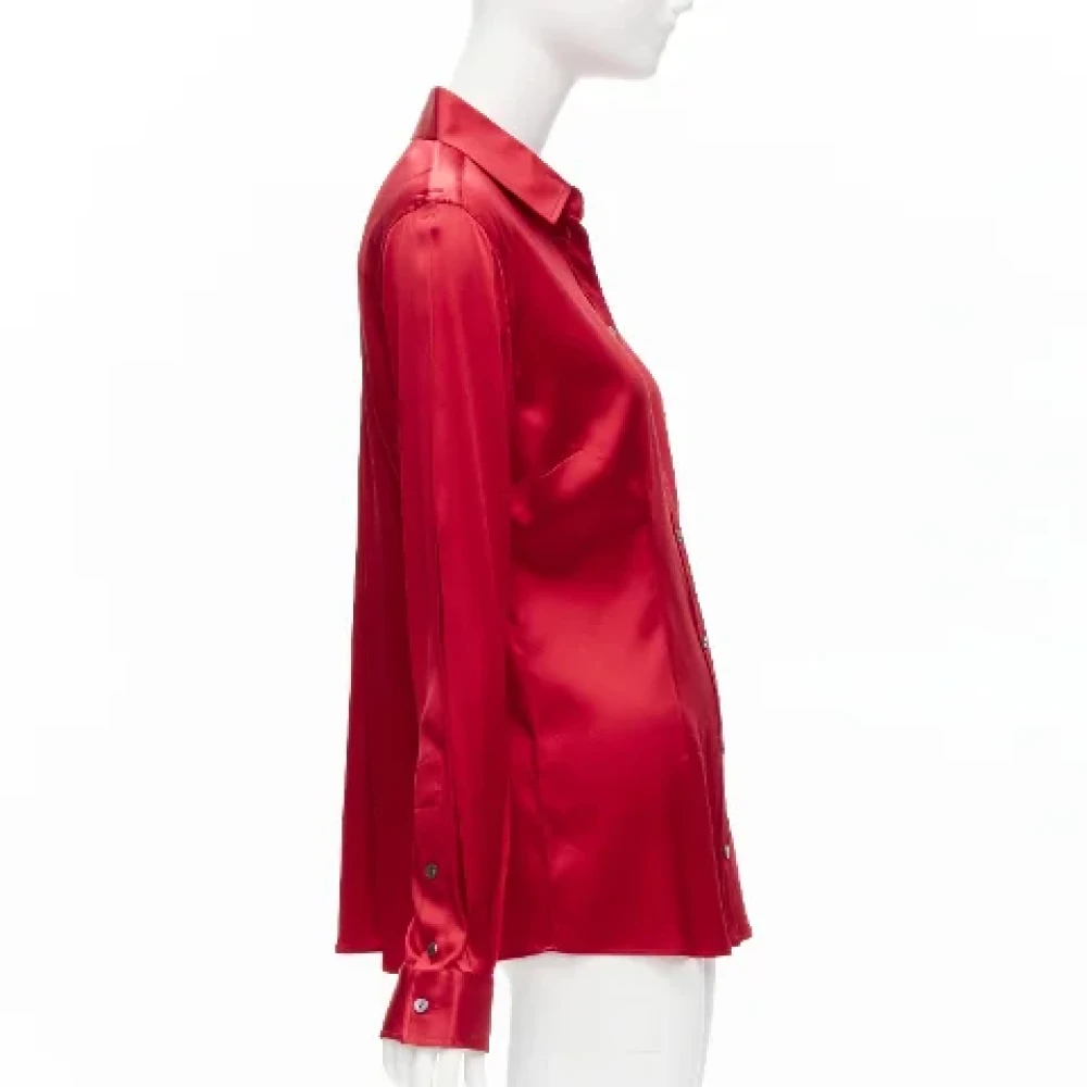 Dolce & Gabbana Pre-owned Silk tops Red Dames