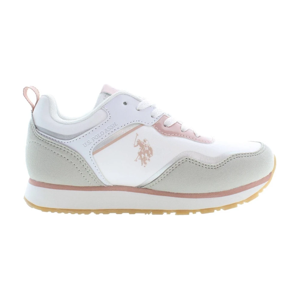 U.s. Polo Assn. Unisex Kids White Kids Sneakers, 27 Eu, Sporty Kids Trainers With Contrast Details