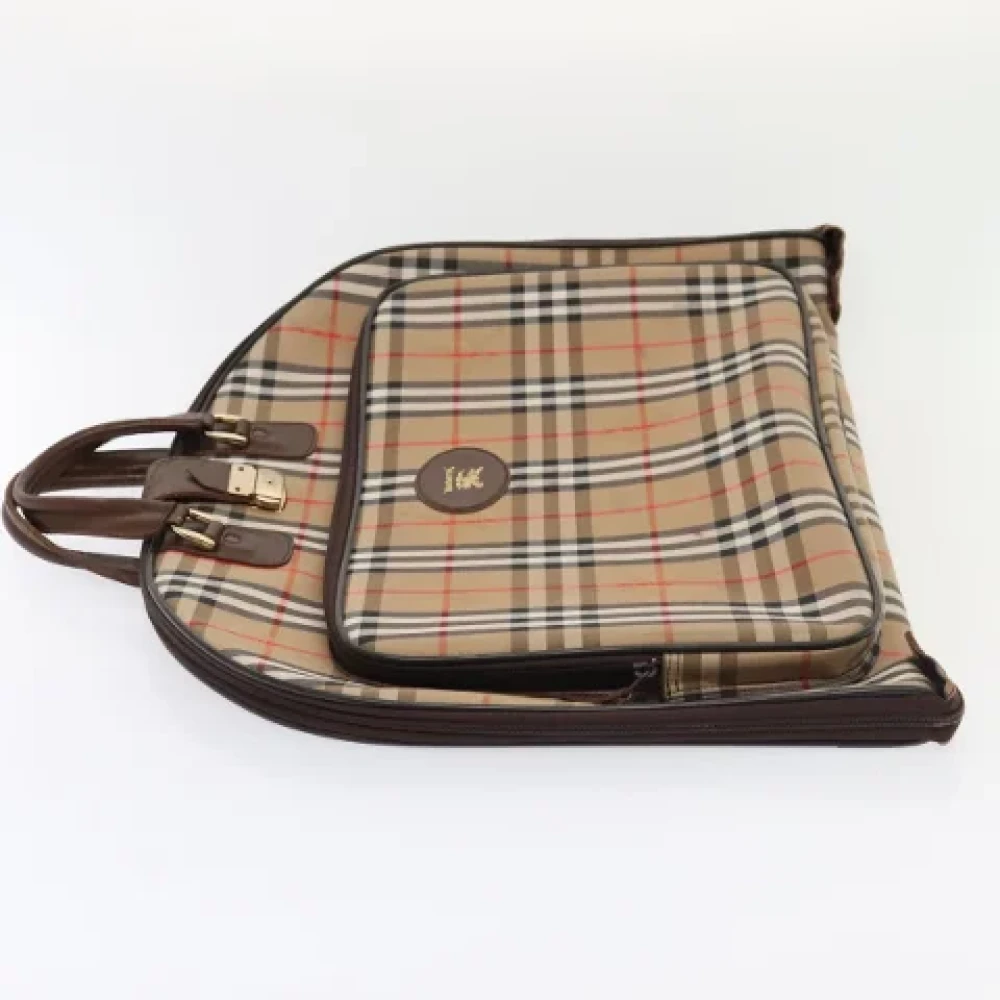 Burberry Vintage Pre-owned Canvas travel-bags Beige Dames