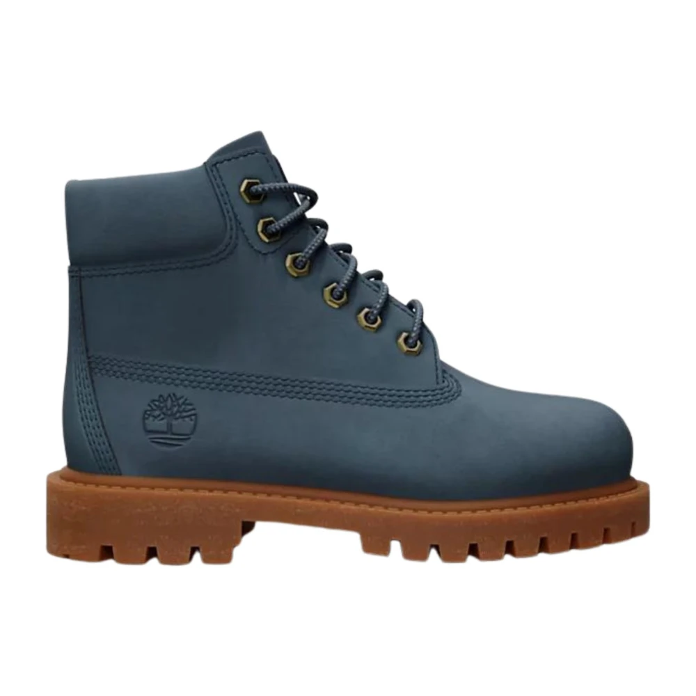 Timberland Blå Premium 6-Tums Barnstövel Blue, Unisex