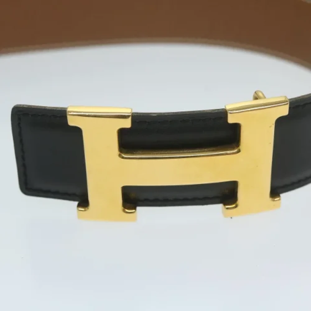 Hermès Vintage Pre-owned Leather belts Black Dames