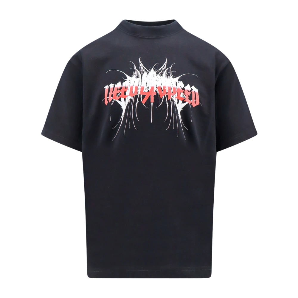 44 Label Group Zwarte Geribbelde T-shirt Unisex Fit Black Heren
