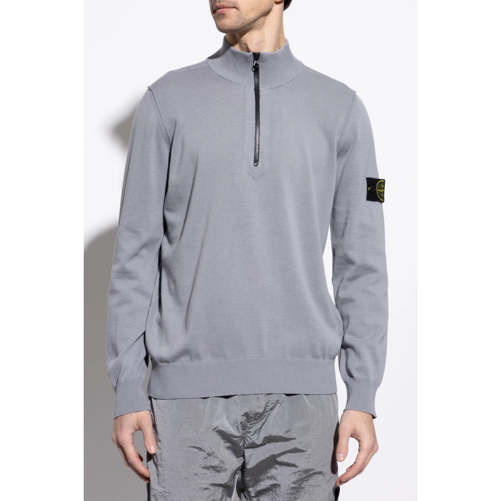 Stone Island Trui met opstaande kraag Gray Heren