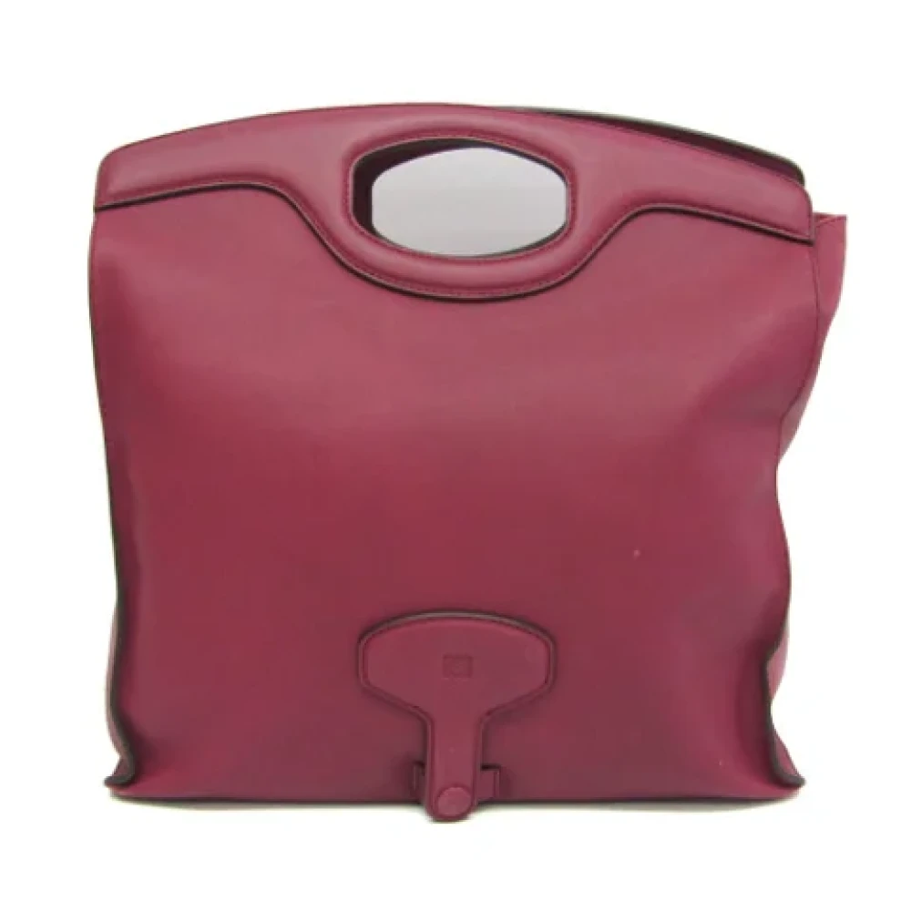 Loewe Pre-owned Leather clutches Red Dames