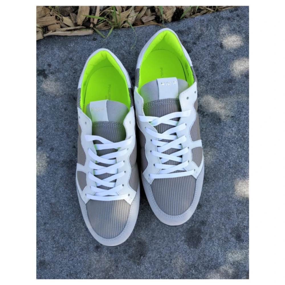 Philippe Model Monaco Sneakers met Logo Detail Green Dames