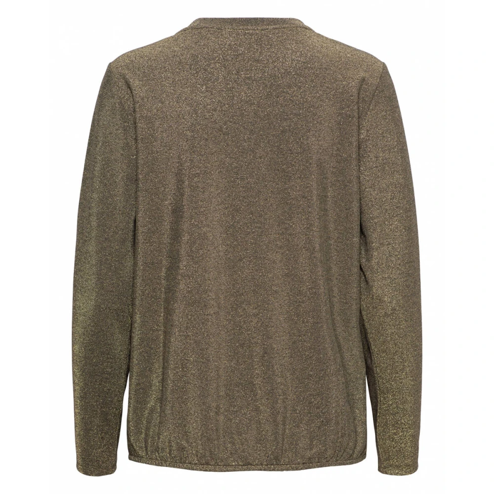 &Co Woman Lurex Longsleeve Top Vieve Yellow Dames