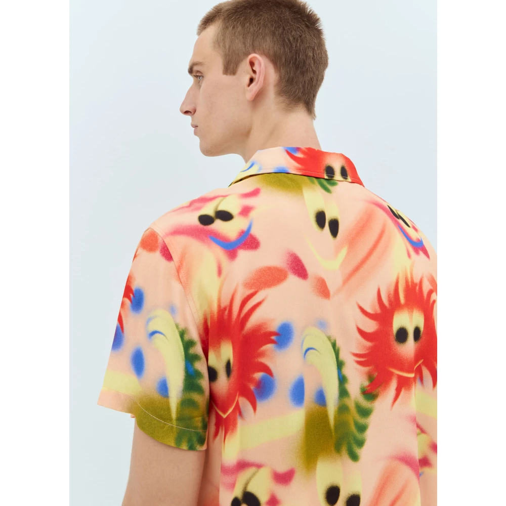 Brain Dead Grafische Print Korte Mouwen Shirt Multicolor Heren