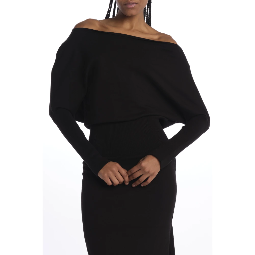Simkhai Zwarte Janese Gebreide Jurk Black Dames