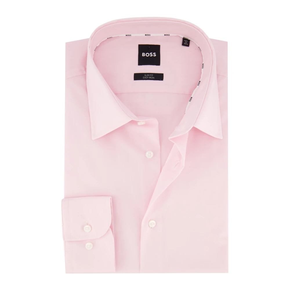 Hugo Boss Roze Overhemdjurk Slim Fit Pink Heren