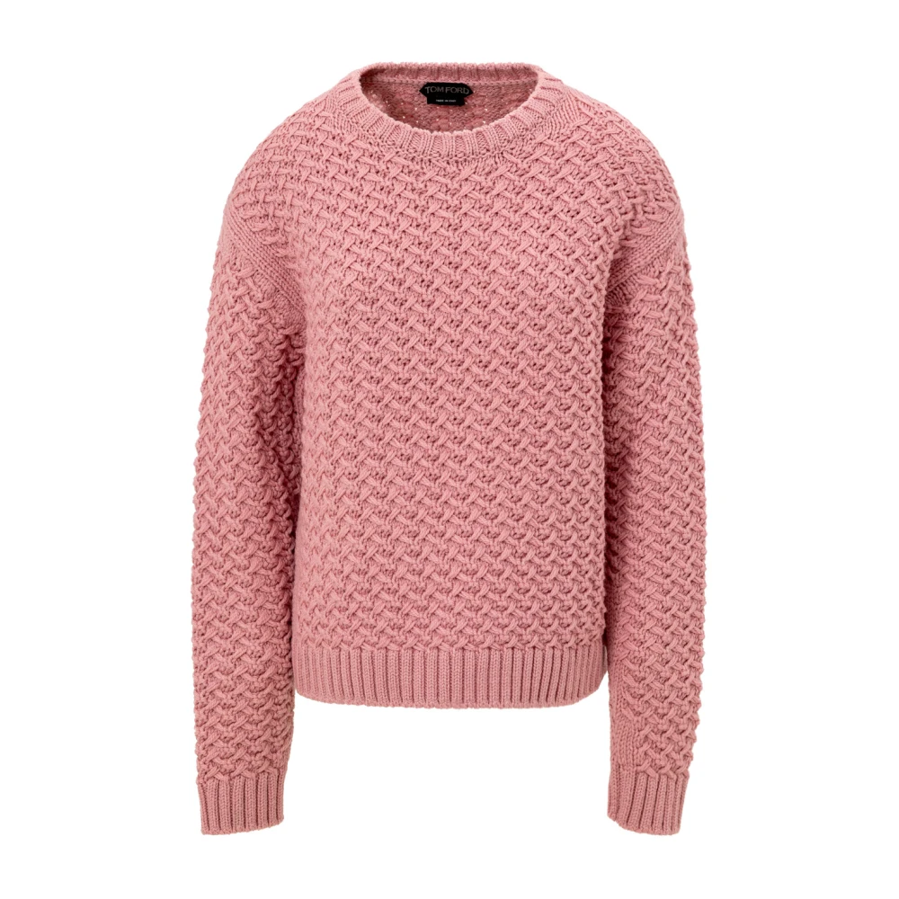 Tom Ford Women's Pink Wool Sweater Round Neck
