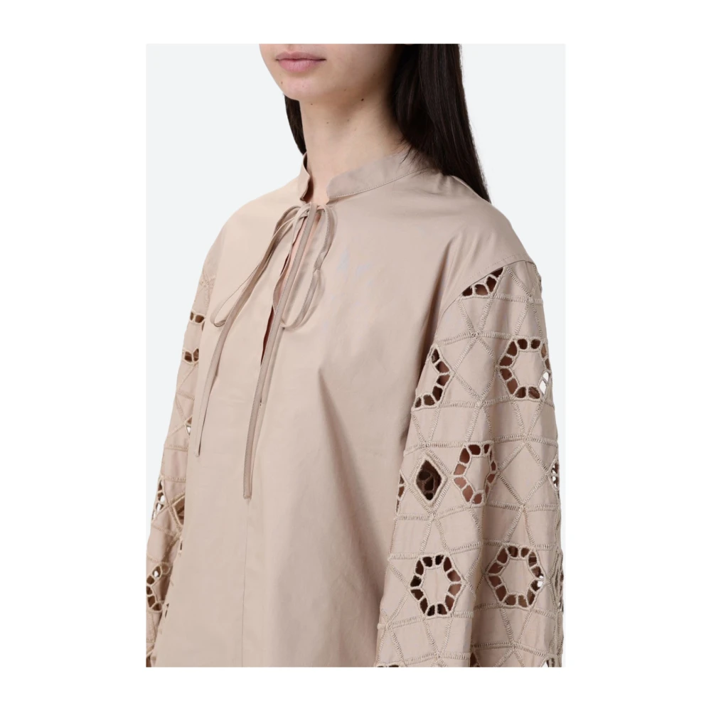 Dondup Macramé Mouw Jurk Pink Dames