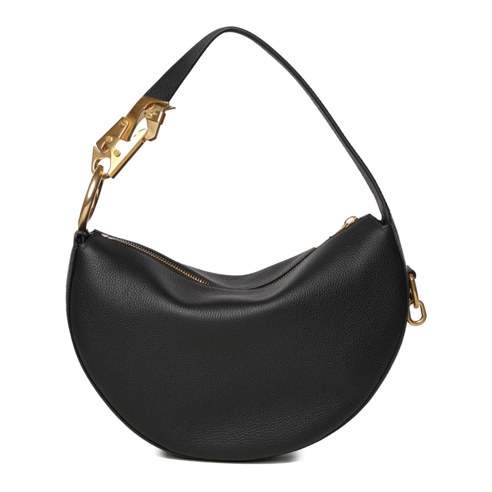 Burberry Zwarte leren schoudertas Black Dames